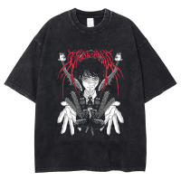 Camiseta Vintage Para Hombre Algodón Holgada Con Mangas Cortas Estampado Acido Camisetas Unisex Casual Transpirable - details 1