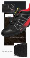 SSITO Zapatos de senderismo impermeables para hombre, Calzado ligero y de Cuero, antideslizante para caminar - details 1