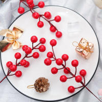 Decoración De Navidad Artificial Rama De Uvas Rojas Para Vaso Flores Falsas Para El Hogar Adornos De Árbol De Navidad Accesorio De Plantas - details 4