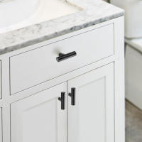 Manija De Acero Inoxidable Para Armario Y Cajón Negra Moderna Pullas De Cocina Y Gabinete Knobs De Manija De Mano - details 9