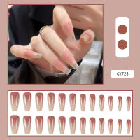 Uñas Postizas Brillantes Cortas En Rosa Estilo Francés Gradient 24 Piezas Uñas Artificiales Reutilizables Para Manicura Falsa - details 13