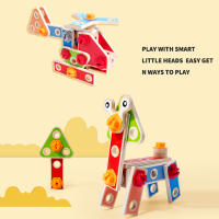 Juguetes Educativos De Madera Para Niños Bloques De Construcción Desmontaje Y Re Montaje Juego De Puzzle Montessori - details 5
