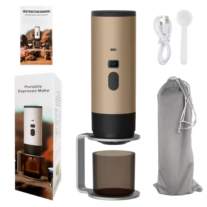 Cafetera Espresso portátil-Máquina Eléctrica autocalentable 2 en 1 Para Viajes, coche y senderismo-Compatible con café molido y cápsulas NS-Cerveza rápida en Quier Lugar - 1