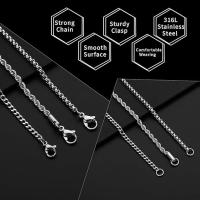3 Piezas Cadena Plata Hombre Cadena Hombre Cadena 316L Acero Inoxidable Hombre 2/3/4/5/6mm Cubanas Cadenas Regalos Originales para Hombre 45/50/55/60cmNecklaces and PendantsAccessories & Gifts - details 2