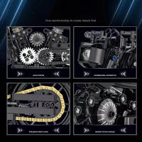 Bloques De Construcción Técnicos Para Motocicleta Modelo MOC Duke Harleys Carreras De Motocicletas Juguetes Para Niños Regalo Bloques De Vehículo Pequeño Compatible Con Lego ABS Sin Batería - details 3