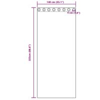 Cortinas Opacas vidaXL con Ojales 2 pcs de Terciopelo Gris Claro - details 6