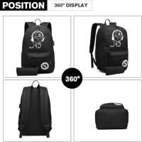 Mochila escolar Mochila universitaria impermeable Anime Glow In The Dark Casual Daypack 15,6 pulgadas viaje Laptop Backpack Bolsas escuela Mochila instituto mochila informal para escuela - details 0