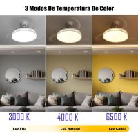 Ventilador de Techo con Luz LED 72W – 120 cm (48") con Mando a Distancia, 6 Velocidades y Temporizador – Motor Silencioso, Función Verano/Invierno, Bajo Consumo - details 1