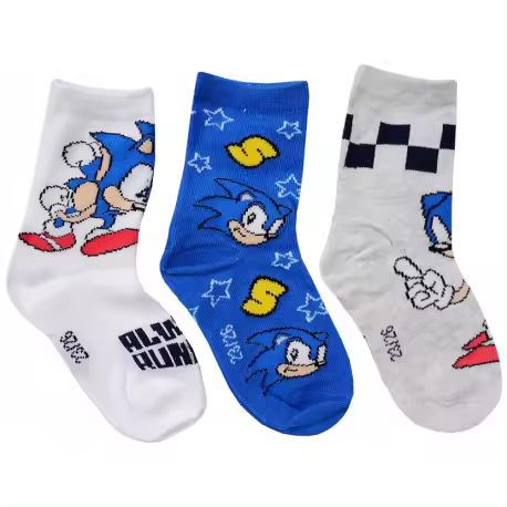 Pack de 3 Calcetines Sonic Talla 31-34 Raíz MERCHAN-STORE Calcetines Sonic - 1