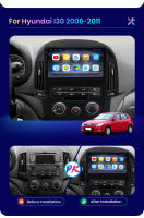 AWESAFE inalámbrico CarPlay Android Auto Radio para Hyundai I30 2006 2007 2008 2009 2010 2011 coche reproductor multimedia GPS 2 din autoradio volante controles RDS Bluetooth - details 3