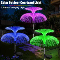 Luces De Jardín Solar LED En Forma De Medusa Impermeables Decoración Navideña Para Patio Balcones Y Jardines Luz Solar Potenciada Flores Iluminadas - details 0