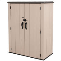 Lifetime - Armario exterior vertical Rough Cut™ 1.500 L, polietileno HDPE texturizado, con suelo, doble puerta con cierre para candado (n/i), estructura reforzada, estantes interiores ajustables, resistente a la intemperie, ideal para almacenamiento - details 0