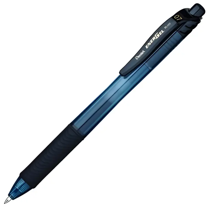 Pentel bolígrafo energel retráctil punta 0.7mm negro -12u- - 1