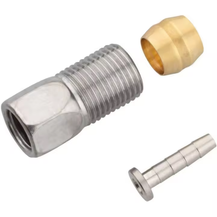 SHIMANO | Tornillo Conexión SM-BH90 - Unidad de tuerca de ensanchamiento (M8/plata) para ST-R9180.
El juego de conexión de la línea de freno Shimano SM-BH90 consiste en un tornillo de la línea de - 1