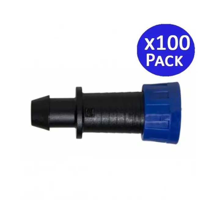 Suinga Pack 100 Conectores de Anillas para Cinta de Riego por Goteo 16mm - 1