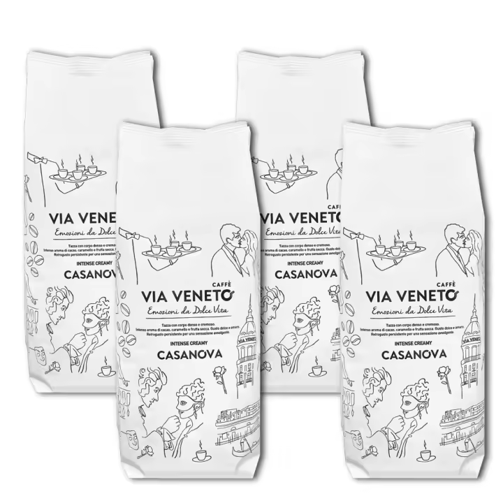 Granos de café Via Veneto Casanova mezcla 500 gr 4 piezas - 1