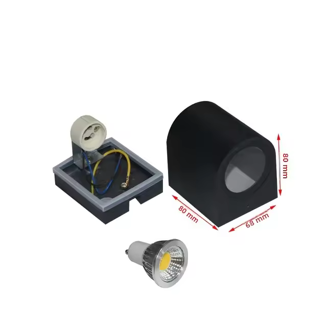 Lámpara De Pared LED Impermeable Para Exterior GU10 Base Iluminación De Jardín Y Porche Acero De Aluminio 86-265V Contemporánea - 1