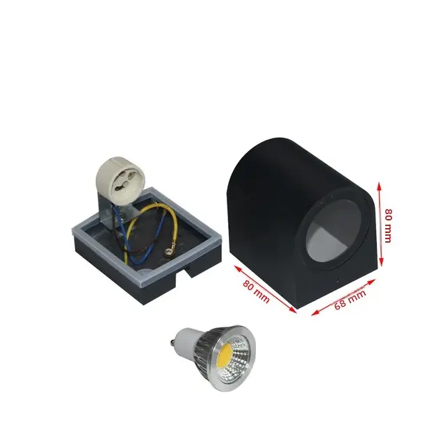 Lámpara De Pared LED Impermeable Para Exterior GU10 Base Iluminación De Jardín Y Porche Acero De Aluminio 86-265V Contemporánea - 1