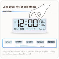 Reloj De Alarma Digital Multifuncional 8001-EN Con Display De Temperatura Y Humedad LED Ajustable Modos Doble Pantalla Moderna - details 13