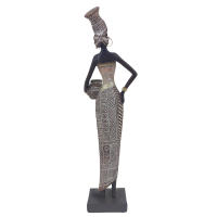 CAPRILO REGALOS & DECORACIÓN Figura Decorativa de Resina "Africana Plantada con Jarrón" . Adornos y Esculturas. Regalos Originales. Decoración Hogar. 9,50 x 5 x 33 cm - details 2
