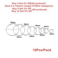10Pcs Gancho Para Pendientes Abierto De Acero Inoxidable 15-50mm Base Para Anillos DIY Accesorios De Joyería De Hilo Metálico - details 1