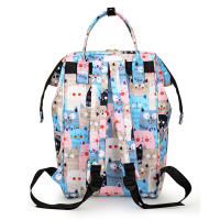 Mochila De Maternidad Con Estampado De Dibujos Animados Gran Capacidad Para Almacenamiento De Botellas De Bebé Y Diaper Bolsa De Moda Para Mujeres Con Mochila Suave Y Cinturón De Aire - details 7