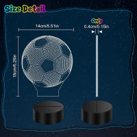 Luz Nocturna De Fútbol Para Niños Con Control Remoto 7 Colores Cambiantes Regalo De Cumpleaños Navidad San Valentín Para Hombres Y Mujeres Aficionados Al Deporte - details 2