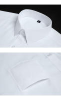 Camisa De Moda Para Hombre Manga Larga Primavera Otoño Casual Suave Ajustada Estilo Moderno Blanco Café Azul Inteligente Ropa Masculina - details 9