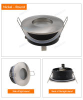 Nueva Diseño IP65 Impermeable Foco LED Recubierto GU10/MR16 Encaje Redondo Cuadrado Bombilla De Luz Térmica Enclavamiento Aluminio Blanco - details 8