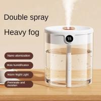Humidificador de Doble pulverización, atomizador Usb, Gran capacidad, Hogar, dormitorio, oficin, Luz Nocturna, Pantalla Digital, 2L - details 0