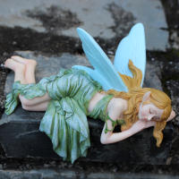 Estatua De Ángel Del Arte 1PC Decoración Para Jardín Soñado Regalo Perfecto Para San Valentín Material De Resina Tamaño Único - details 1