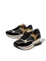 HLuna Zapatillas de cuña Sneakers para mujer jf3283 color negro con animal print de leopardo - details 1