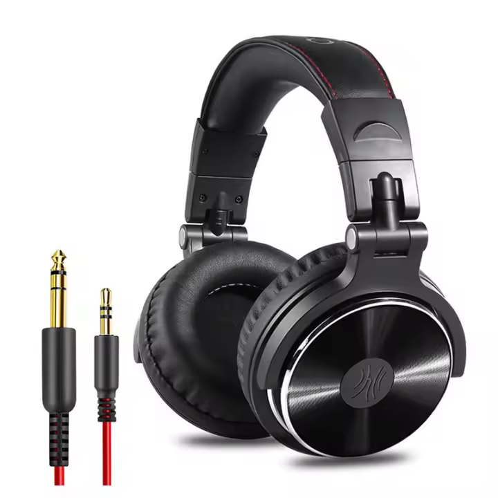 Auriculares de 50mm, auriculares de audio de 3,5 y 6,35mm para PC, AMP, grabación de teléfono, piano, guitarra - 1