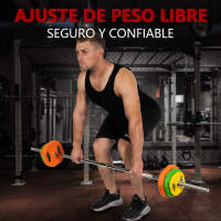 ALLINLIFE Barra de Pesas 180 cm/220cm Cromo con Cierre de Resorte 25 mm /28mm diámetro, Opción: desmontar o no.capacidad-100 kg - details 1