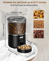 Comedero Gato Automatico+2.2 Fuente para Gatos - 5G/2.4G WiFi Dispensador Comida Gatos - Comedero Automatico Gato Conectar App - Alimentación a Distancia - 1-10 Comidas al Día - 10s Voz - Doble Alimentación - 4L - details 23