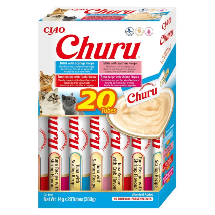 Churu Recetas variadas de Atún y marisco (20x14gr) - 1