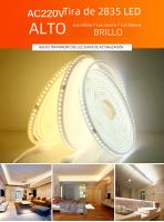 Tira LED Flexible 220V 120LEDs 8W/m Con Enchufe EU Y Interruptor Luz LED No Dazzling Impermeable Para Uso Exterior Tape LED - details 0