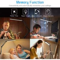 Lámpara De Escritorio LED Flexible Con Clip Rotativo Y 3 Colores De Luz Protección Ocular Para Estudio Oficina Y Dormitorio - details 2