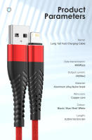 Cable USB De Carga Rápida Para iPhone 14 13 12 11 pro Max X XR 6 7 8 plus SE Apple iPad Compatible Con Nephy 3A Corriente Malla 3m - details 9