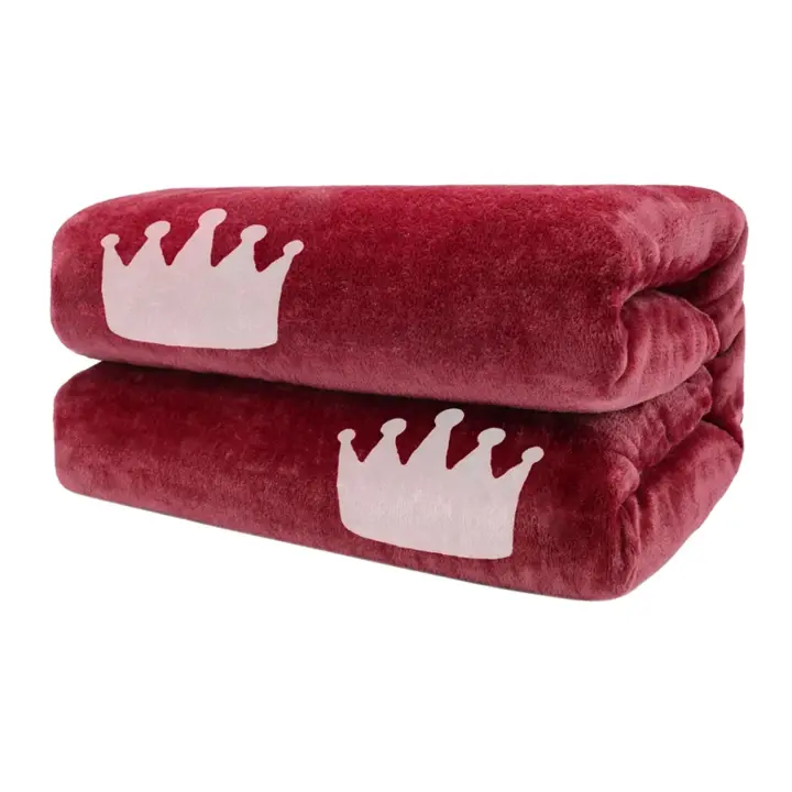 Manta Decorativa de Sofá con Tacto Súper Suave,Manta Elegante con Estampada de Corona y Cálida para Cama.Se utiliza en el coche, siesta, habitación con aire acondicionado en verano - 1