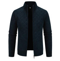 Chaqueta De Punto Para Hombre Con Capucha Y Cierre Completo De Fleece Grueso Abrigo De Otoño E Invierno Ropa Aislada Casual - details 3
