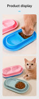 Tazón Doble Para Gatos Resistente a Los Ratones Y Lluvia Antideslizante Cuadrado De Material PP Seguro Sin Olor Durable Para Alimentación Al Aire Libre - details 3