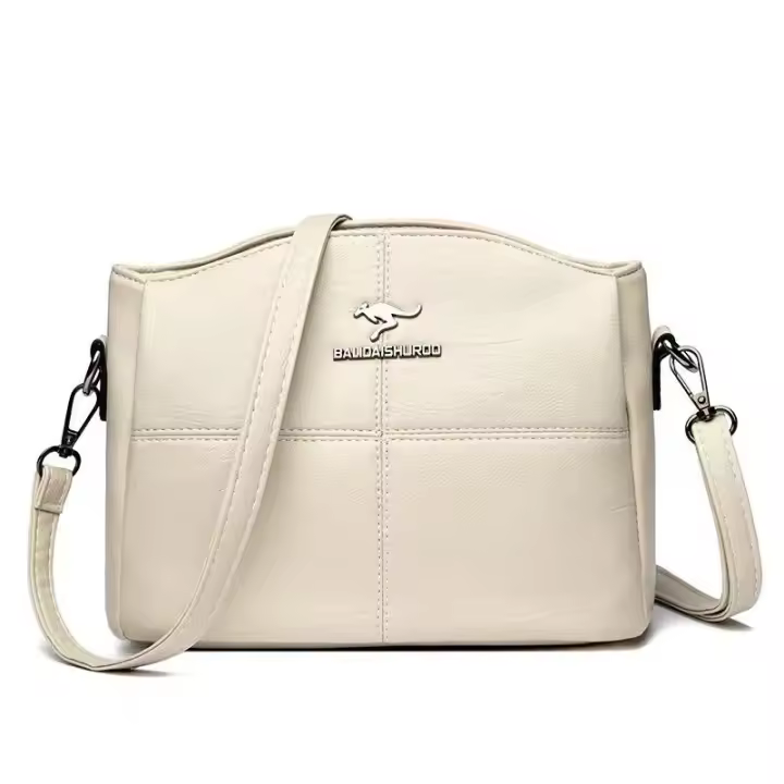 Bolso de mujer nuevo estilo con costuras, bolso de mujer de mediana edad, bolso de mensajero de un solo puerto, bolso de madre de mediana edad moderno - 1