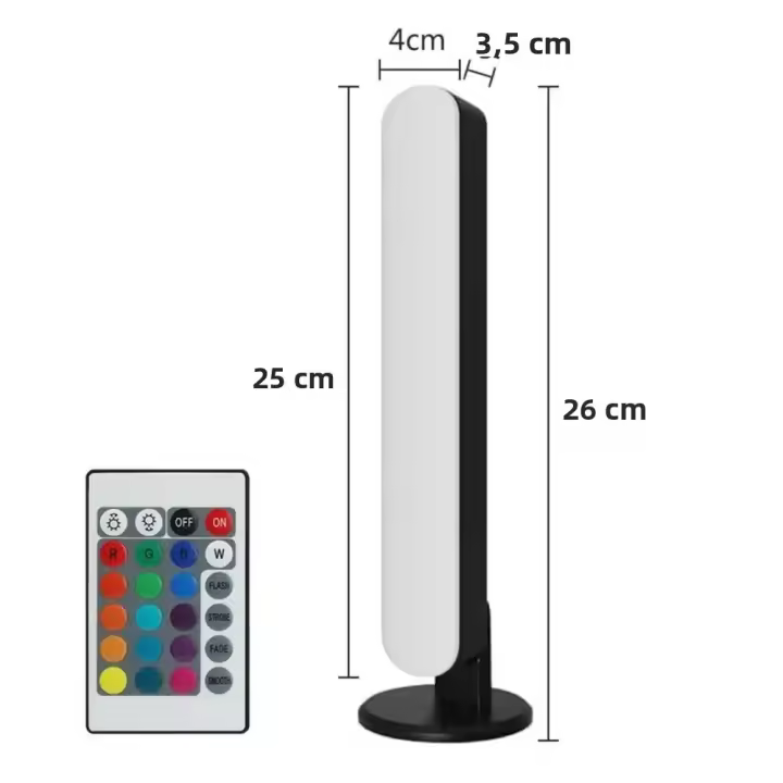2PCS Luz Nocturna LED RGB Control APP Inteligente Barra De Lámpara Symphony Luz De Música Rítmica Ambiental Para TV Gaming Habitación Mesa - 1
