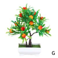 Planta Artificial De Bonsái De Frutas Con Naranja Manzana Limón Decoración Para El Hogar Y Sala De Estar Arbolado Falso De Tamaño Pequeño - details 34
