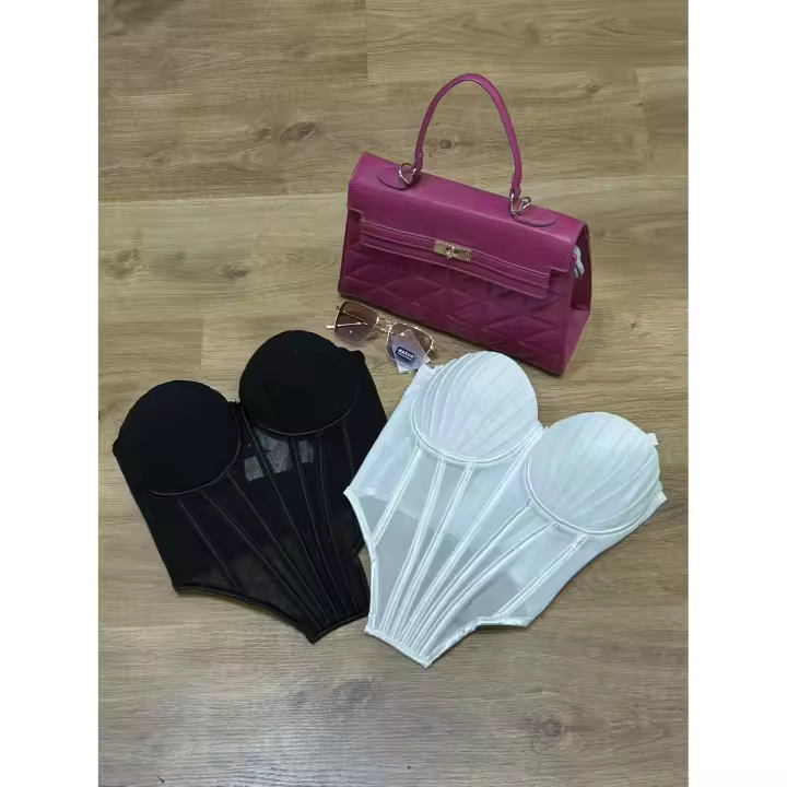 Top Corset Bustier para Mujer sin Tirantes con Varillas – Estilo Sexy y Elegante para Fiesta, Noche o Salida Casual - 1