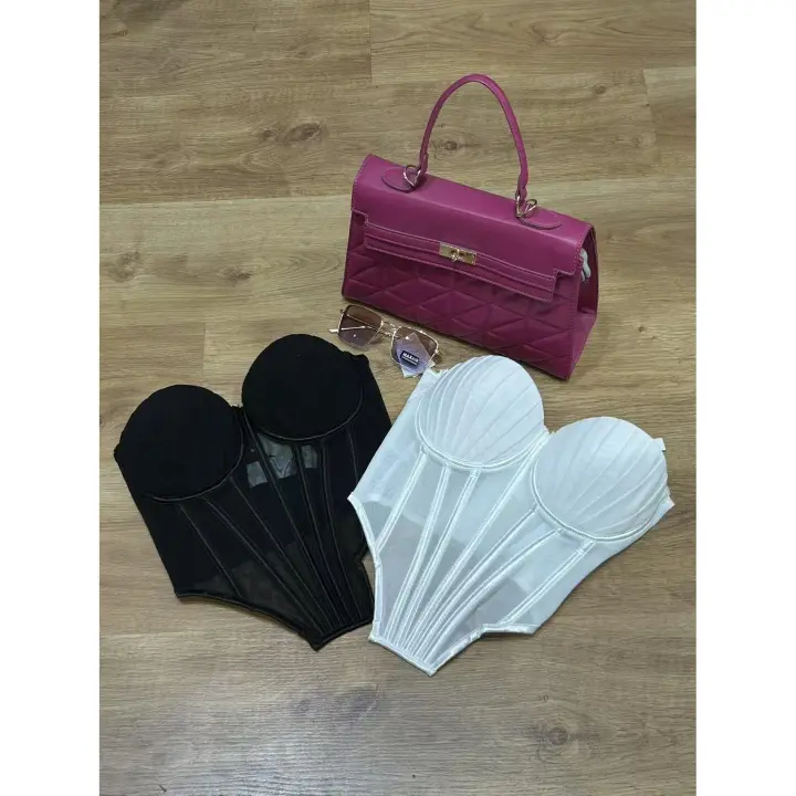 Top Corset Bustier para Mujer sin Tirantes con Varillas – Estilo Sexy y Elegante para Fiesta, Noche o Salida Casual - 1