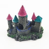 Adorno De Resina En Forma De Castle Mágico Para Acuario Decoración De Hogar Arte Hecho a Mano Estilo De Artesanía - details 4