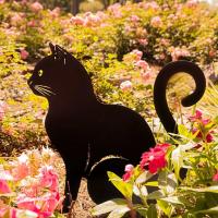 Decoración De Jardín Con Siluetas De Gatos Familiar Tiki - Estatuas Decorativas Para Exterior Hechas De Metal Charming Cat Garden Decorative Silhouette Outdoor Statues for Yard - details 5