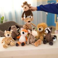 Muñeco De Peluche Realista De 25cm León Tigre Elefante Mono Leopardo Ganso Zorro Juguete De Peluche Simulación Animales Selváticos Para Regalo De Niños - details 11